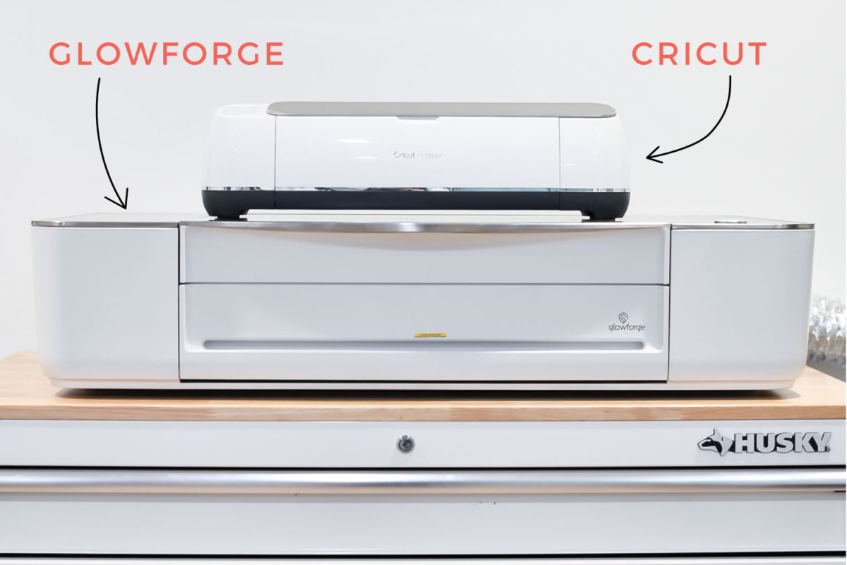 Glowforge and Cricut size comparison.